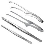 뾰족집게+둥근집게+핀셋대+핀셋소 2P 바베큐 다용도 샐러드 집게 핀셋 젓가락 고기 요리 : 원일상회