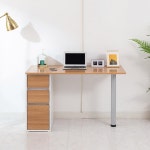 심플 슬림 라운드 서랍도어 수납형 서재 홀다리 책상(120cm 3색) 꾸미기 장 : 자르파라