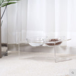 아가드 펫트리움 아크릴 펫테이블 2구 애견식기 투명식기 : 베스트지엘