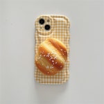 바닐라박스 아이폰14프로 빵 브레드 소금빵 거치대 핸드폰 케이스 : 바닐라박스