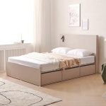 1인가구 호텔감성 LED 퀸 수납침대 프레임(2색) 혼수 대형 신혼집 엔틱 Q : 자르파라