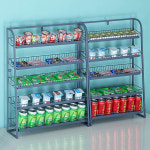 5단 과자선반 음료보관대 철제 진열대 전시대 매대 경량랙 : 제이앤상점