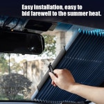 카커튼 차량용 햇빛가리개 커튼 자동차 앞 유리 차양 개폐식 세트 전면 후면 창 보호기 UV 반사 필름 자동 선 바이저 커버 : 재치샵