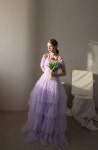 수자드레스 [대여] 퍼플 dress / 컬러 유색 망사 촬영드레스 셀프웨딩원피스 이브닝 : 수자드레스