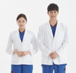 [맞춤제작] 물리치료사가운 고급약사가운 의사가운 자켓 반가운 한의사복 병원복 진료복 : 토파비즈협동조합