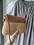 04522 여름 237 왕골 라탄 크로스백 밀짚가방 : 보헤미안래빗