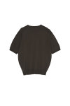 [Steady Every Wear] Easy Round Neck Half Sleeved Knit Dark Grey, 스테디 에브리 웨어 이지 라운드넥 하프 슬리브 니트 : 어데케이드