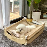 두그루 반려동물용 침대 강아지 고양이해먹[모듈BIG 베이지엠보스] : DUGROO