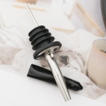 스테인리스강 병 마개 와인 올리브 오일 푸어러 디스펜서 주둥이 바 액세서리 세트 당 3 개 : CNE