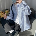 남자 빈티지 남방 남성 오버핏 스트라이프 셔츠 2 color : 모노타운