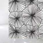 디자인 수풀 SC88 샤워 커튼 우아하고 고혹적인 플라워 라인 패턴 : 디자인수풀