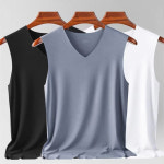 남자 나시 심리스 에어리즘 쿨 머슬핏 V넥 기능성 남성 민소매 반팔 무지 냉감 아이스 : 쇼핑여왕