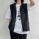 [Unisex] 바스락 나일론 후드 조끼 베스트 - 4color : 프리티윤