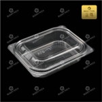 일회용 PET 도시락 반찬 샐러드 배달 포장 용기 800개 채소 가게 밀폐 투명 직 사각 통 업소용 : 건스브라더2
