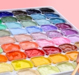 불투명 수채화 젤리 과슈 물감 30ml  54색 세트 : 미술언니