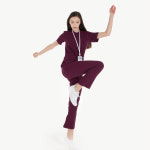 간호복 세트 간호사복 수술복 스크럽복 병원 간호사 유니폼 앞지퍼형 : 너스스타일