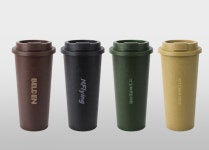 커피가루 리유저블텀블러 각인 텀블러제작 400ml 친환경 주문제작 1개 : 바른판촉