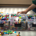 레고 장난감 정리함 투명 1호 3단+칸막이 : 플라팜