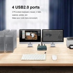 0 스위처 분배기, 4K @ 60Hz 그룹 인 아웃 4 PC 맥북 노트북 듀얼 디스플레이용 USB 허브 개 포함 : 푸른바다무역