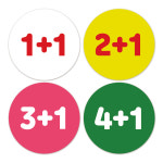 원플러스원 1+1 스티커 원형 40mm 1000장 디자인01 : 스티커보이