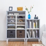 아이방 노르딕 낮은 오픈 수납장 2종 복합형 set 40대 : 누리스마일