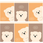 아트모아 문곰 뜯어쓰는 종합장 50매 6권, 혼합색상, 1세트 : artmore