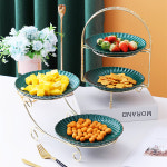 디저트트레이 간식트레이 플레이팅 접시 홈파티 다과 디저트 과일 케이크 스탠드 : 아우라상점