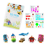 에코마음 3D펜 창의력교재 DIY 세트 도안 필라멘트 교구재 : 에코마음