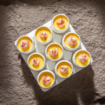 화이트 계란한판 나눔접시 찜요리 디저트볼 식당 레스토랑 그릇 독특한 : 핑토링