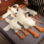 거위 닭 오리 애착 인형 바디필로우 큰 침대 흰 잠자는 대형 플러시 장난감 소녀 생일 선 : 스마일직구마켓