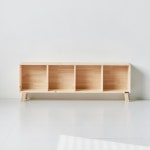 내추럴 원목 모서리둥근 슬림 가로/세로 아이 책장 홈 : 누리스마일