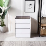 옷서랍 아일랜드 4단 넓은 서랍장 거실수납장 침대협탁 : 순수한노을