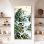 풍수 산수화 풍경화 그림 풍경그림 거실 현관 인테리어 액자 개업 집들이 부모님선물 : 하루애디자인