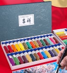 화방 봉채 민화물감 서예 채먹 재료 고체물감 24색 30색 : 제이앤상점