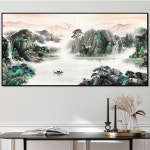 폭포 장관 산수화 물 그림 풍경 거실 사무실 인테리어 액자 부모님 집들이 개업 선물 : 하루애디자인