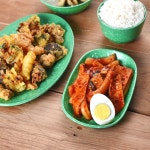 점박이그릇 분식집 레트로 접시 업소용 떡볶이 반찬 그릇 : 히뽀샵