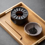 워머 차 티팟 전자 세트 티 화로 미니 도자기 모던 : 글로벌미미스토어