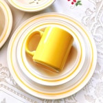 미국 호머로린 홈타운 시리얼볼, 디너플레이트, 머그 3개 세트 빈티지 카페소품 : 벨라로렐