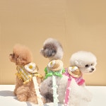 펫더독 선키스트 아이스팩 하네스 강아지 밀짚모자 여름 하네스옷 의류 패션 벨크로 시어서커 : 펫더독