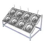 식당 재료 보관 랙 밧드 경사 걸이 바트 보관 통 용기 요리 정리 : 땅콩이의 잡화점