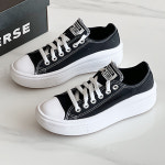 컨버스 척테일러 올스타 리프트 플랫폼 무브 로우 하이 크루즈 하이 블랙 화이트 남녀공용 : 슈걸가자