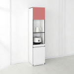 모던 디자인 다용도 키높이 수납함 장식장 렌지대 나무 높은 슬라이딩 선반 주방 밥솥 폭 좁은 집 모듈 공간 얇은 사이드 슬림 틈새 키큰 전면... 