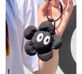 [모던백과] 3Color 플라워 아이즈 체인 키링 가방 차키 파우치 백참 장식 열쇠 고리 : 모던백과