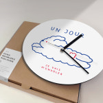 [퍼니즈] 플라잉도그 드로잉 무소음 원형 벽시계 / 국내제작 미드센추리 : 퍼니즈