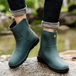 가벼운 남자 숏 레인부츠 앵클 장화 성인 RB25 : 이지구댕
