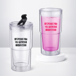 실크인쇄 풀컬러인쇄 클린플러스 분리형 이중 투명 텀블러 500ml 텀블러제작 : 임답례품