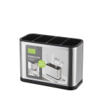 스텐 물빠짐 수저통 꽂이 정리함 보관함 업소용 조리 도구통 세트 수납통 부엌 케이스 : 굳대박