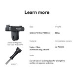TELESIN-DJI OSMO 액션 3 용 알루미늄 합금 어댑터 마그네틱 2 클로 나일론 카메라 액세서리 : 멜로망스로드
