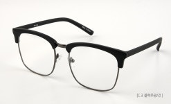 패션 빅사이즈 사각 하금테안경테 청광 자외선 블루라이트차단안경 보안경 H17070 : OPTICAL MANIA