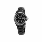 샤    넬 J12 다이아몬드 블랙 세라믹 여성용 시계 H1625 : 유라마을